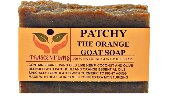 Turmeric Soap With Patchouli Oil Goat Milk and Orange Essential Oil 100% Natural and Handmade Comes in Gift Box Contains Coconut Olive Hemp Oil - TRASCENTUALS