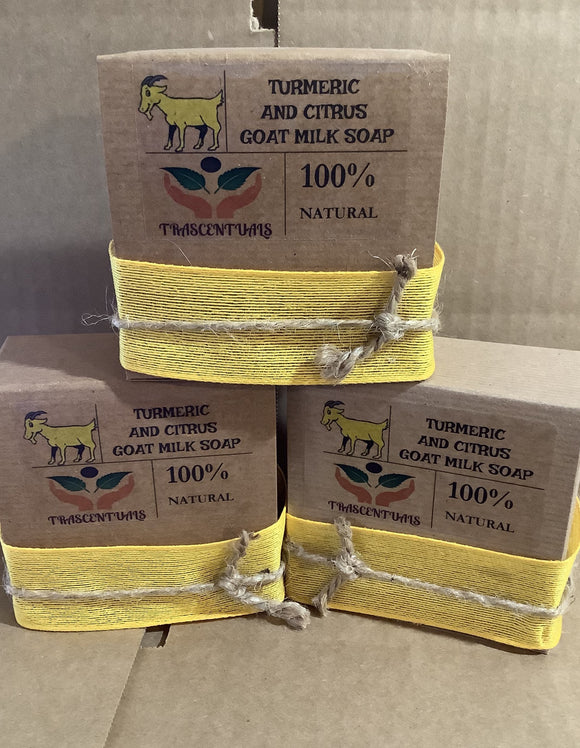 Turmeric & Citrus Goat Milk Soap 100% Natural and Handmade Comes in a Gift Box