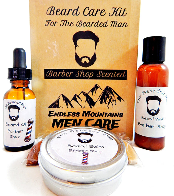 4 Piece Natural Beard Care Kit in Gift Box with 4 Available Scents - TRASCENTUALS