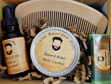 4 Piece Natural Beard Care Kit in Gift Box with 4 Available Scents - TRASCENTUALS