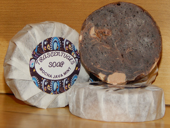 Exfoliating Coffee Soap in Mocha Java Mint - TRASCENTUALS