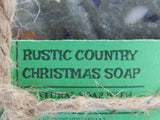 Rustic Country Christmas Soap in Burlap Christmas Tree Wrapping - TRASCENTUALS
