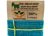 Aloe Vera Soap With Goat's Milk and Spirulina Extra Moisturizing for Face or Body Washing - TRASCENTUALS