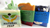 Men's Soap Gift Set 3 All Natural Soaps in 1 Gift-able Box W/ Ribbon and Bow - TRASCENTUALS