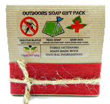 Outdoors Soap Gift Set 3 All Natural Soaps in 1 Gift-able Box W/ Ribbon and Bow For Outdoors-men - TRASCENTUALS