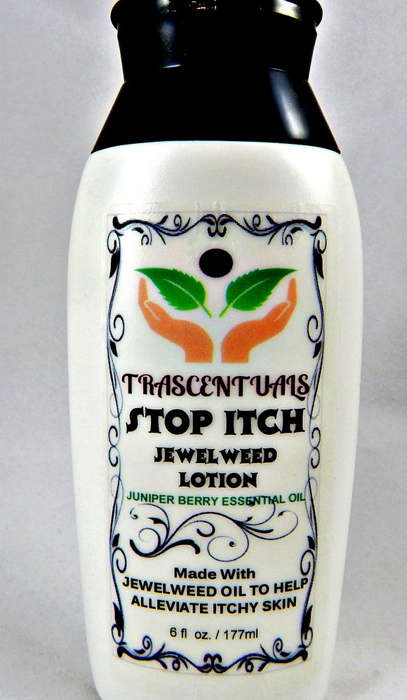 Stop Itch Jewelweed Lotion For Natural Itch Relief From Insect Bites Poison Ivy or Dry Skin - TRASCENTUALS