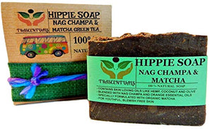 Hippie Soap  Nag Champa  with Organic Matcha Green Tea - TRASCENTUALS